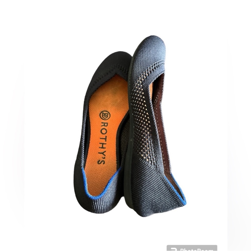 Rothy's Round Meritime Lattice Stitch Flats The Flat / Blue Size  5